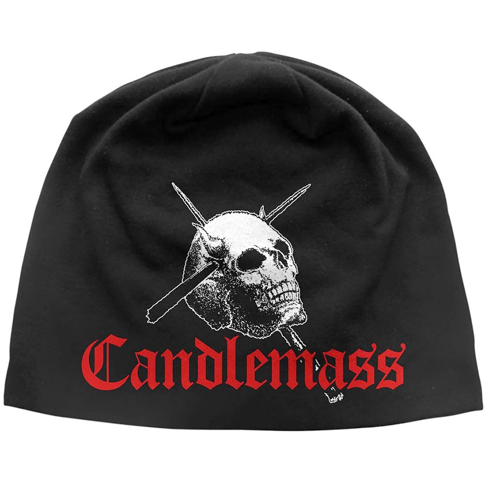 Candlemass - Skull & Logo Beanie Muts - Zwart